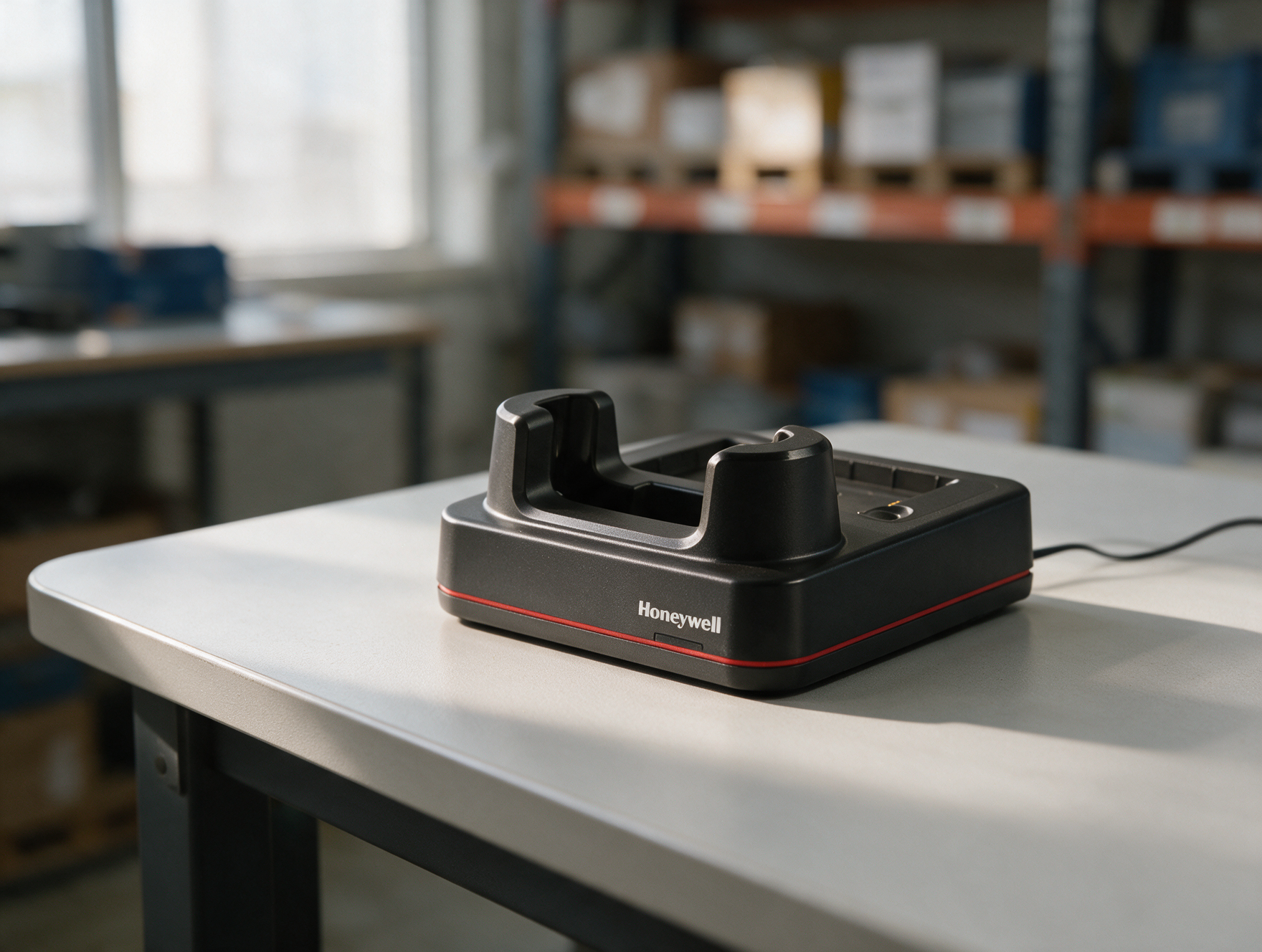 Honeywell EDA52-HB-2 charging station on a workstation